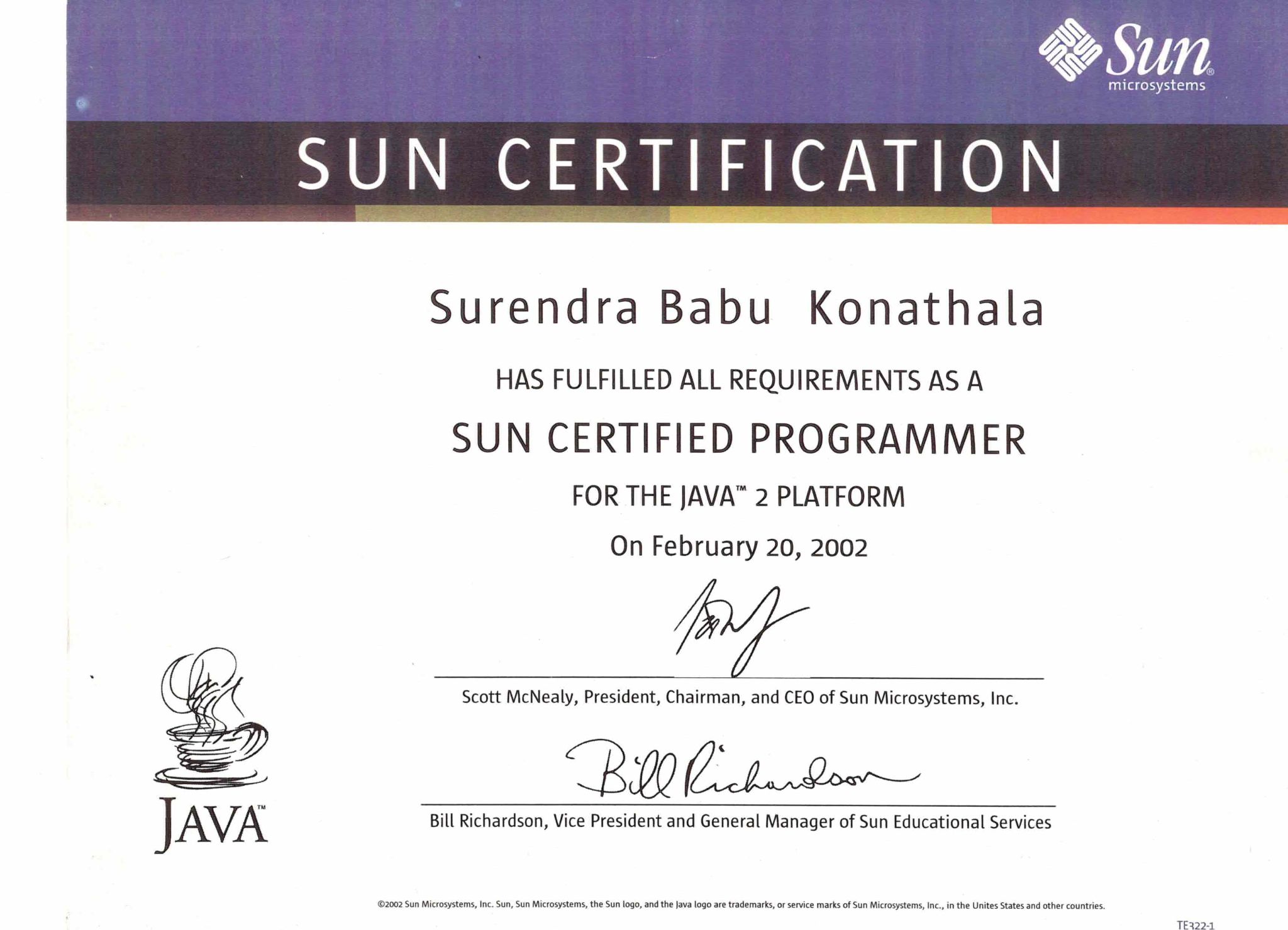 Sun Certified Java Programmer 2002